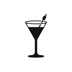 Cocktail icon on white background. Vector illustration.