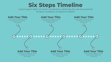 Circular timeline steps infographics template design