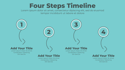 Modern business infographic template with 4 steps or options