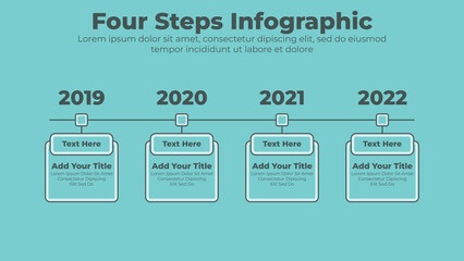 infographics timeline template business concept with 4 step