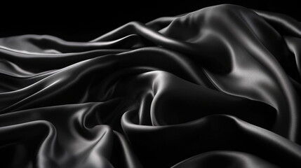 Fototapeta premium Abstract black wavy background for black friday, ai generated