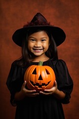 Fototapeta premium An illustration of children wearing a halloween costume , AI Generated