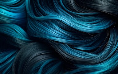 Abstract background of dark blue and charcoal soft hair