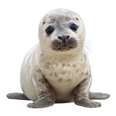 seal looking isolated on white