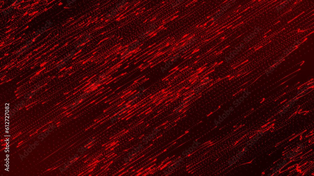Poster concept of digital cyberspace with particles and links to digital data networks.