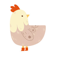 Cute Chicken, Watercolor