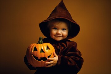 Fototapeta premium An illustration of children wearing a halloween costume , AI Generated