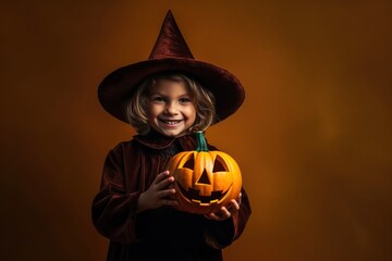 Fototapeta premium An illustration of children wearing a halloween costume , AI Generated