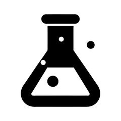 Science, bottle, experiment, experimental, icon ,vector, black, symbol, pictogram, laboratory, chemistry
