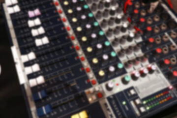 Blur photo is an electronic tool for mixing sound, which is often called an audio mixer, usually found in music studios and when there are music concerts
