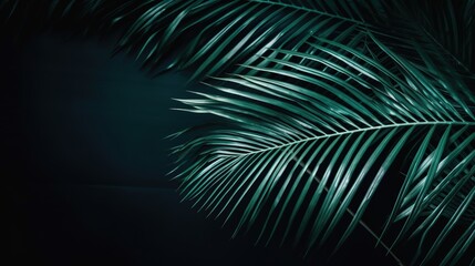Palms in Detail, A Close-up of Lush Green Foliage. Generative ai