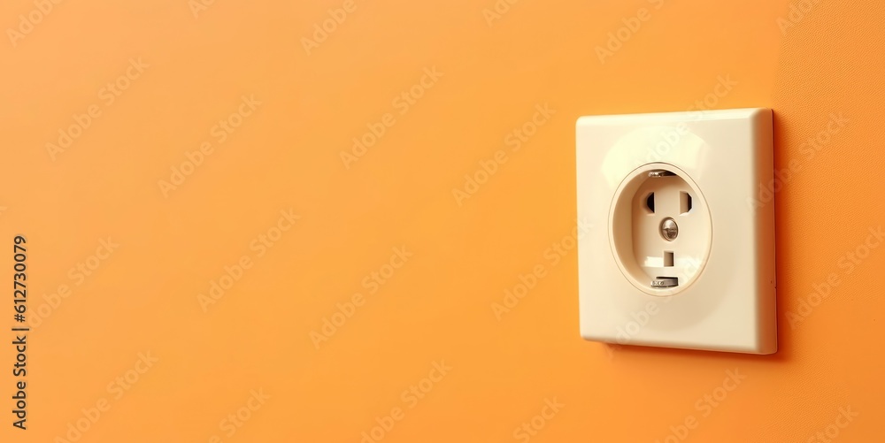 Poster power socket banner. generate ai