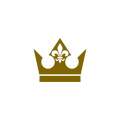 Flat crown icon isolated on transparent background © sljubisa