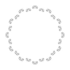 Lotus circle frame icon isolated on transparent background