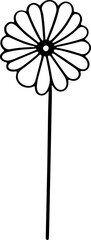 Simple Minimalist Flower outline, Line art hand drawn, Flower line art, minimalist simple floral