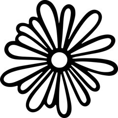 Simple Minimalist Flower outline, Line art hand drawn, Flower line art, minimalist simple floral