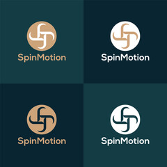 Stylish Spinning logo, spin motion logo design, Business identity.