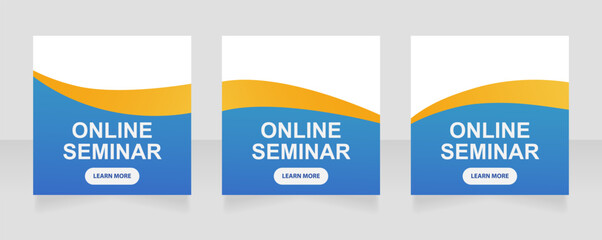 Project management online seminar web banner design template. Vector flyer with text space. Advertising placard with customized copyspace. Promotional printable poster for advertising. Graphic layout