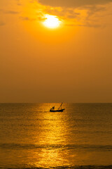 Fototapeta premium Landscape of beautiful sunrise sunset and sea