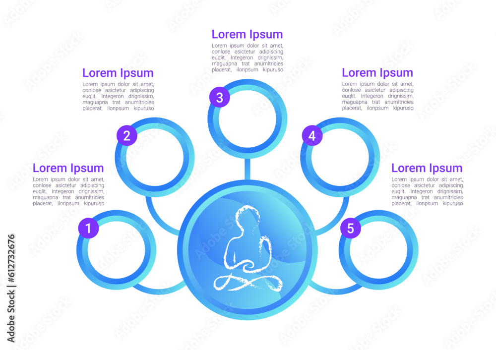 Poster mental health center infographic chart design template. abstract infochart with copy space. instruct