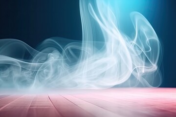 Abstract smoke with colorful background. Generative AI.