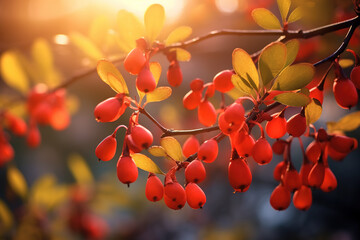 barberry on nature background