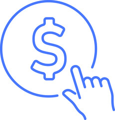 Click money line icon