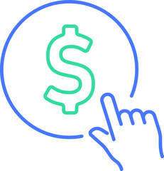 Click money line icon
