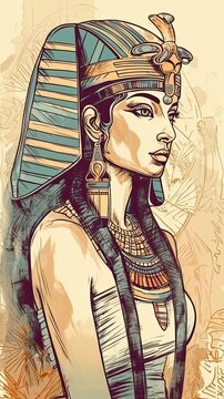 Nefertity, egyptian queen, ai based