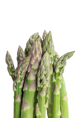 A bunch of asparagus isolated on a transparent background.