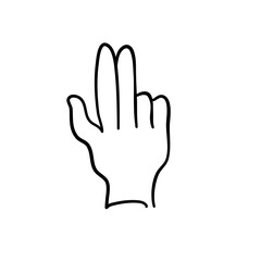 Fototapeta na wymiar Hand gestures line icon