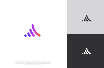 Fototapeta Wireless networking, wifi icon, symbol. logo design template obraz