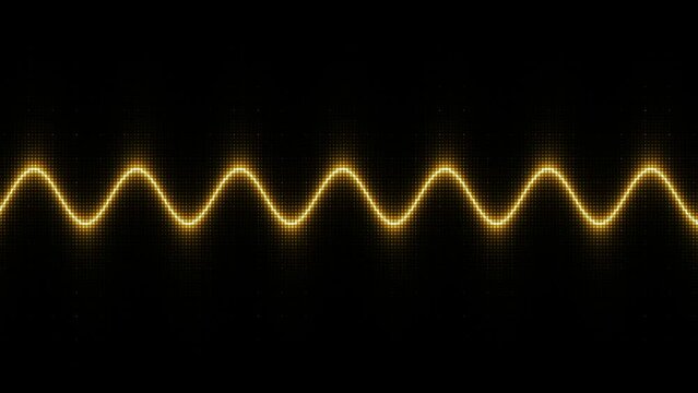 Orange Sine Wave Energy Wave Frequency Digital Dot Matrix Display Loop