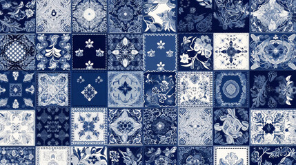 seamless bandanna patchwork pattern. AI Generative Image