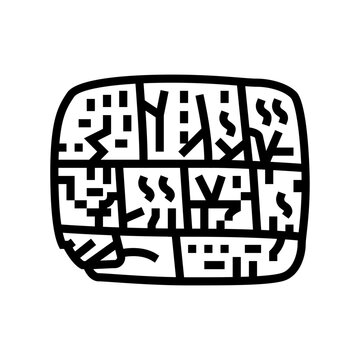 writing human evolution line icon vector. writing human evolution sign. isolated contour symbol black illustration