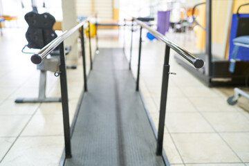 Empty ramp in exercising room at rehab center