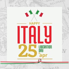 Premium Vector | Vector illustration for happy liberation day italy 25 april