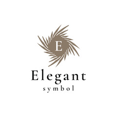 e initials logo and elegant symbol
