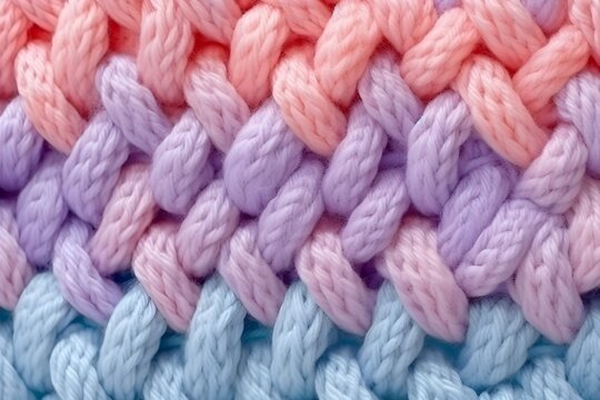 knit fabric background with colorful rainbow colors