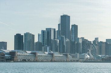 Fototapeta premium Chicago Business District, Downtown, Skyscraper. Illinois