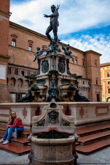 Fototapeta premium Fontana del Nettuno, città di Bologna, Emilia Romagna