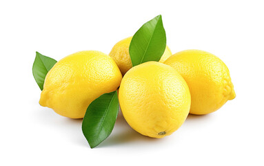Ai generative. Lemons on white