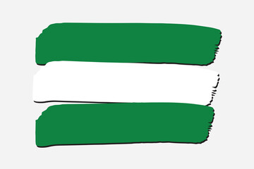 Rotterdam City Flag with colored hand drawn lines in Vector Format