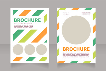 Biology class material blank brochure design. Education material. Template set with copy space for text. Premade corporate reports collection. Editable 2 paper pages. Source Sans, Arial fonts used