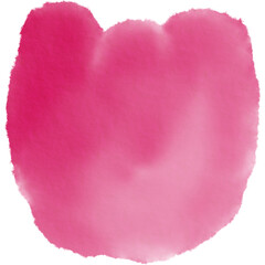 Abstract Pink Brush Watercolor Blob Sweet Stain Featuring Isolated