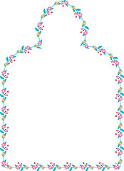 Pointed Trefoil Arch rectangular frame architectural Flower window Flower door flower frame floral leaf leaves decoration natural Botanical Branches wedding card anniversary celebration beautiful 