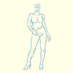 body silhouette vector for card decoration illustration