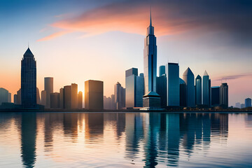 Obraz premium city skyline