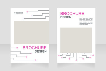 Building of contemporary power system blank brochure design. Template set with copy space for text. Premade corporate reports collection. Editable 2 paper pages. Arial, Myriad Pro fonts used