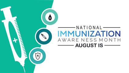National Immunization Awareness Month. Vector illustration on white background - Powered by Adobe